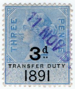 (I.B) QV Revenue : Transfer Duty 3d (1891)