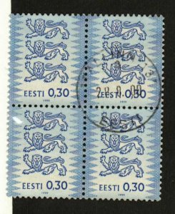 Estonia #372 Block (4 stamps) used