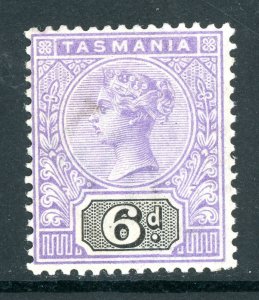 Tasmania 1892 Australia QV 6p Blue Violet & Black Scott #79 Mint R861 ⭐⭐⭐⭐⭐⭐