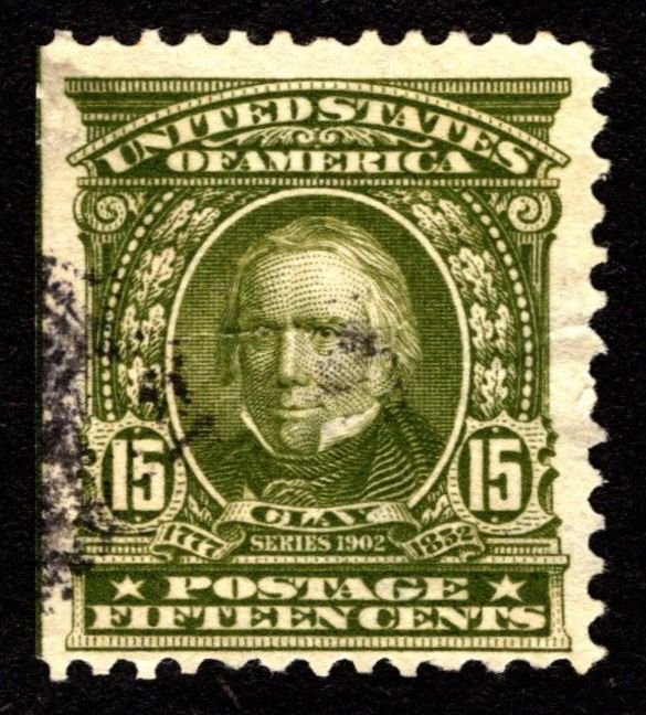 1903, US 15c, Clay, Used, thin, Sc 309