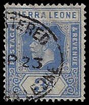 Sierra Leone #127 Used LH; 3p King George V (1922) (2)