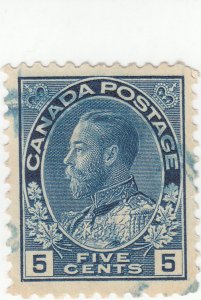 Canada - Scott # 111 - 5 cent dark Blue - King George V - Used