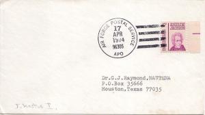 United States A.P.O.'s 10c Jackson Prominent Americans 1974 Air Force Postal ...