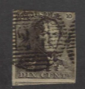 Belgium SC#1 Used F-VF SCV$100.00...Great Spot(s)!