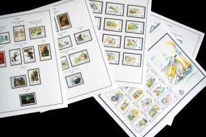 COLOR PRINTED SPAIN 1994-1999 STAMP ALBUM PAGES (58 illustrated pages)