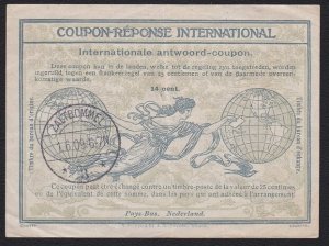 NETHERLANDS 1909 Early 14c International Reply Coupon -....................B1932