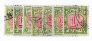 Australia Sc #J64-J70  set of 7 dues used VF