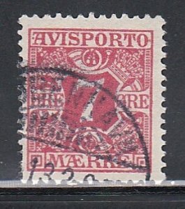 Denmark # P3, Newspaper Stamp, Used, 1/3 Cat.