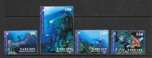 FISH - VANUATU #919-22 INTERNATIONAL POST INSCRIPTION MNH