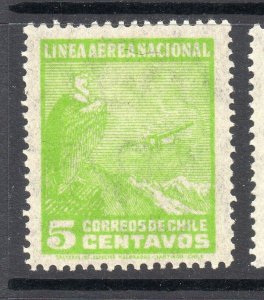 Chile 1920s-30s Airmail Early Issue Fine Mint Hinged Shade 5c. NW-13406