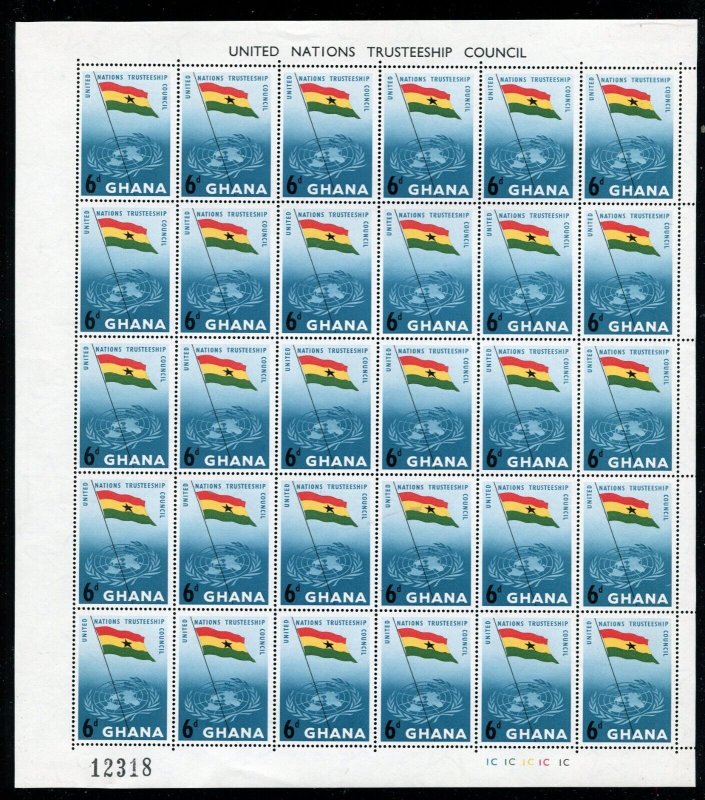 Ghana 67 - 70 UN Trusteeship Council Sheets of 30 Stamps MNH 1959