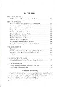 The Chronicle of the U.S. Classic Issues, Chronicle No. 59