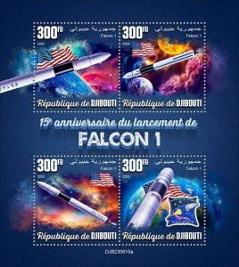 2024 04- DJIBOUTI - LAUNCH OF FALCON 1   15TH    4V complet set    MNH **