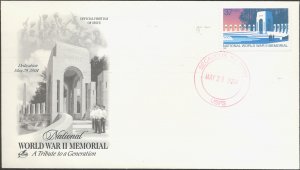 #3862 World War II Memorial Pre-Dated Artcraft FDC