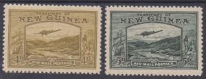 NEW GUINEA 1939 BULOLO AIRMAIL 4D AND 5D MNH **