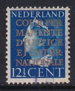 Netherlands #O17 cancelled 1940 official stamps overprint  Wilhelmina 12 1/2c