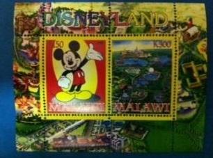 Malawi 2008 M/S Disneyland Mickey Mouse Disney Cartoon Animation Stamps (1) perf