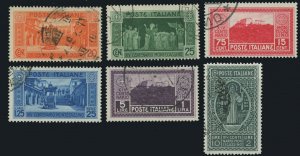 ITALY #232-233 #235-238 Postage Stamp Collection 1929 Used