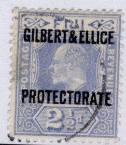 GILBERT AND ELLICE ISLANDS GV SG4, 2½d ultramarine, FINE USED. Cat £50.