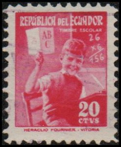 Ecuador RA73 - Used - 20c Student at Desk (1954)