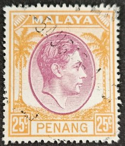 Malaya Penang 1949 SG16 25c. used