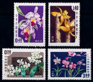 RO China- Taiwan 1958 Beautiful Orchids in Natural Colors (4v Cpt) MNH CV$22
