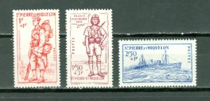 ST.PIERRE & MIQUELON  #B8A-C...SET..MINT...$11.25