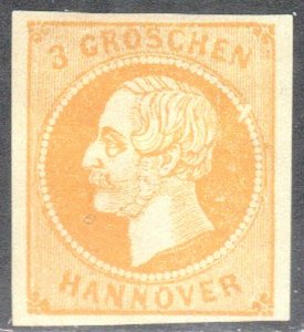 HANOVER, GERMAN STATE SC# 22 **MH** 1859-61  3g   SEE SCAN