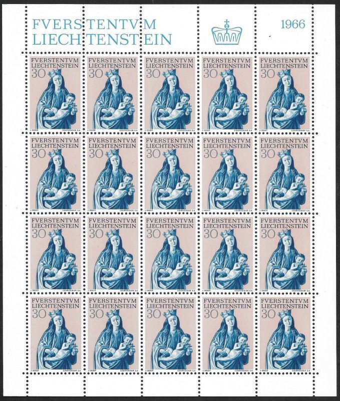 LIECHTENSTEIN (80) All different Sheets of stamps ALL Mint Never Hinged