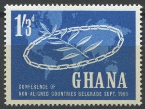 Ghana Sc#102 MNH, 1sh3p dk bl, Conference of Non-aligned Nations (1961)