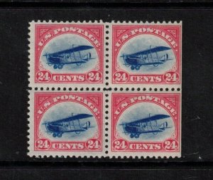 USA #C3 Mint Fine - Very Fine Never Hinged Block - Right Two Stamps Are Straight