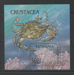 Thematic Stamps Animals - TANZANIA 1994 CRUSTACEA MS1991 mint