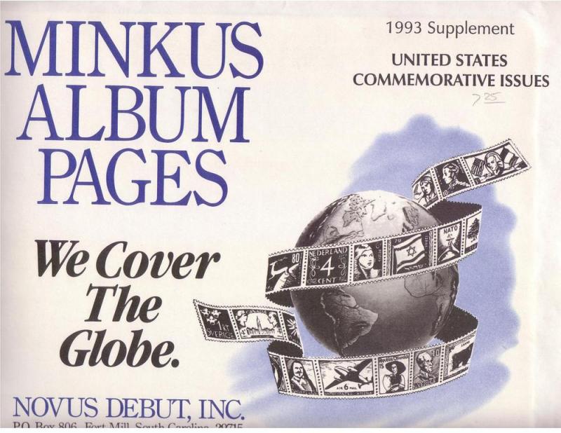 Minkus Album - U.S. Commemorative Supplement - 1993