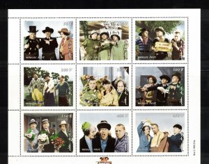 MONGOLIA Sc 2335 NH ISSUE OF 1998 - MINISHEET - THE THREE STOOGES