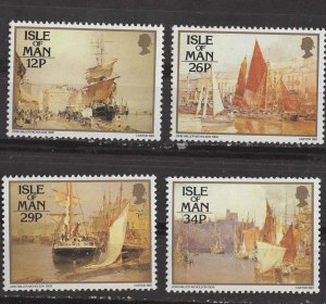 Great Britain-Isle Man # 327-30 Paintings of Ships (4) Unused LH