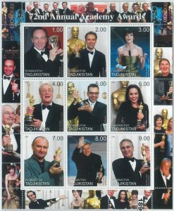 1896 - TAJIKISTAN, 2000 MINIATURE SHEET: 72 Academy Awards, Oscars, Kevin Spacey