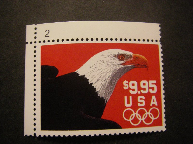 Scott 2541, $9.95 Eagle & Olympic Rings, MNH Express Mail Beauty, PNS #2 UL