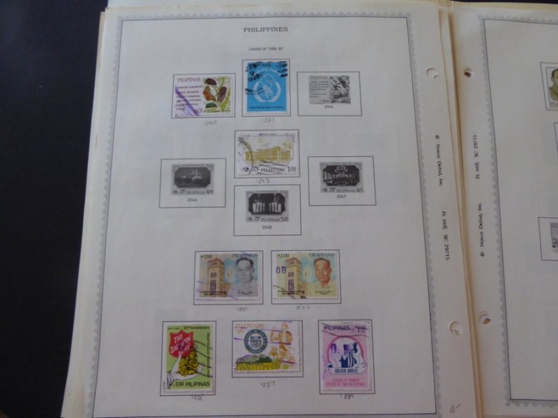 Philippines 1978-1991 Stamp Collection on Album Pages