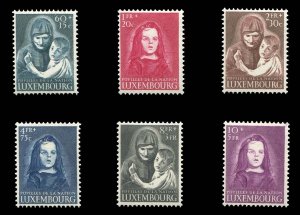 Luxembourg #B156-161 Cat$45.80, 1950 Child Welfare, set of six, hinged