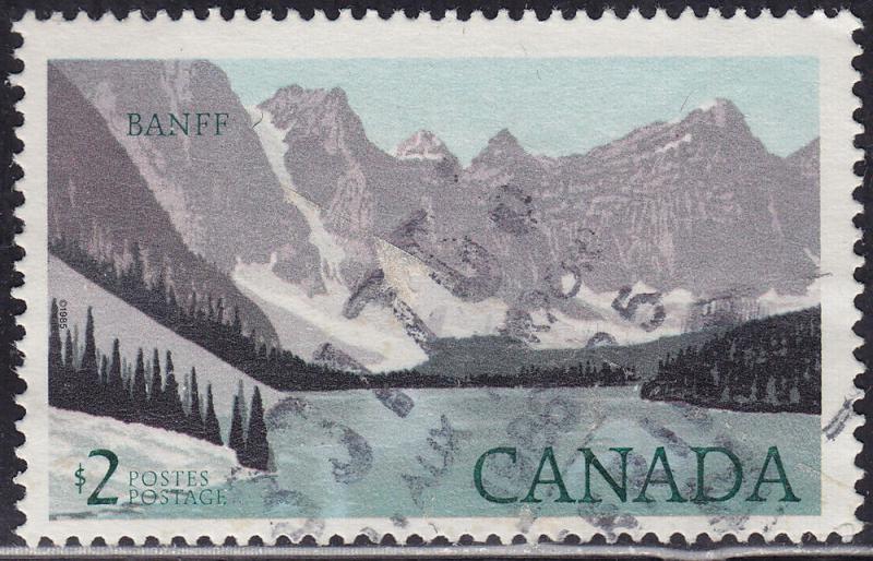 Canada 936v USED 1985 Banff National Park $2.00 Red Dot