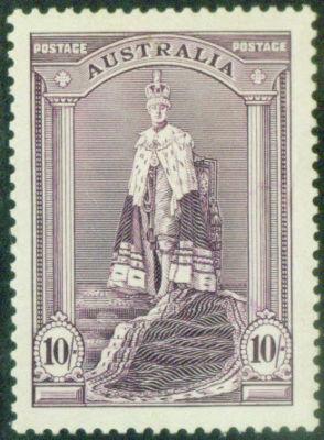 AUSTRALIA  Scott 178 King George 1938  MH* stamp