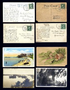 Lot of 4 used Picture Post Cards from various States and locations - Lot # 14