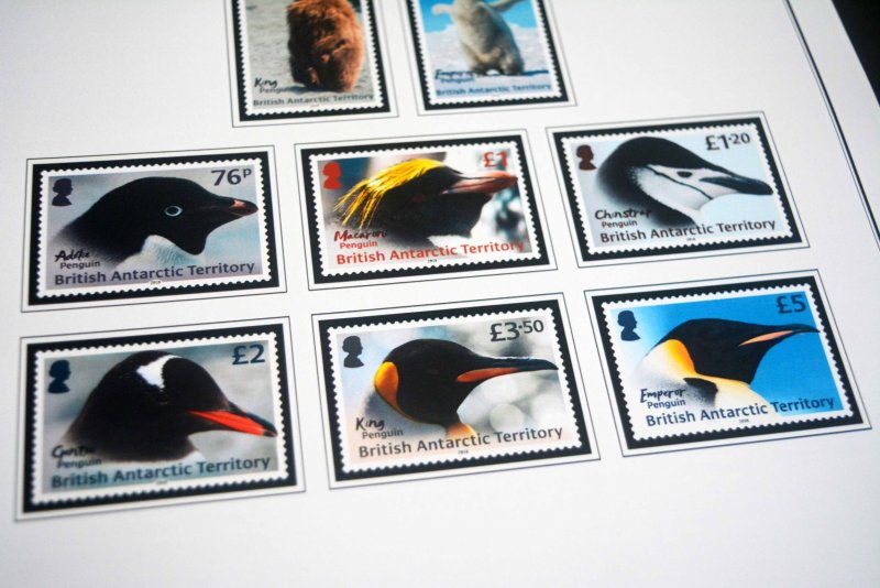 COLOR PRINTED BRITISH ANTARCTIC 2011-2020 STAMP ALBUM PAGES (33 illustr. pages)