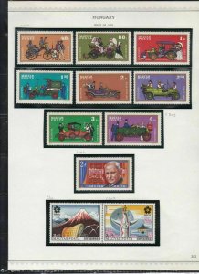 hungary issues of 1969/70 old cars etc stamps page ref 18298