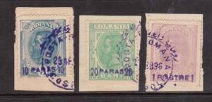 Romania In Turkish Empire #4 - #6 VF Used On Piece