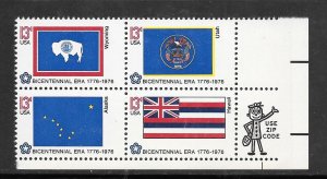 #1633-82 MNH Zip Block of 4