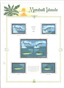 MARSHALL Isl.1986 GAME FISH #124-127+#127a(PAGE-OPTIONAL=SHIPPING 50GR)