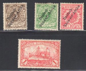 German South West Africa #1, 2, 3, 31 ALL MINT H