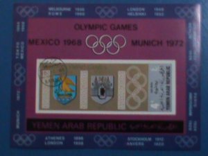 YEMEN-STAMP:1972-OLYMPIC GAMES MUNICH'72- CTO  IMPERF:S/S SHEET #2 NOT HING