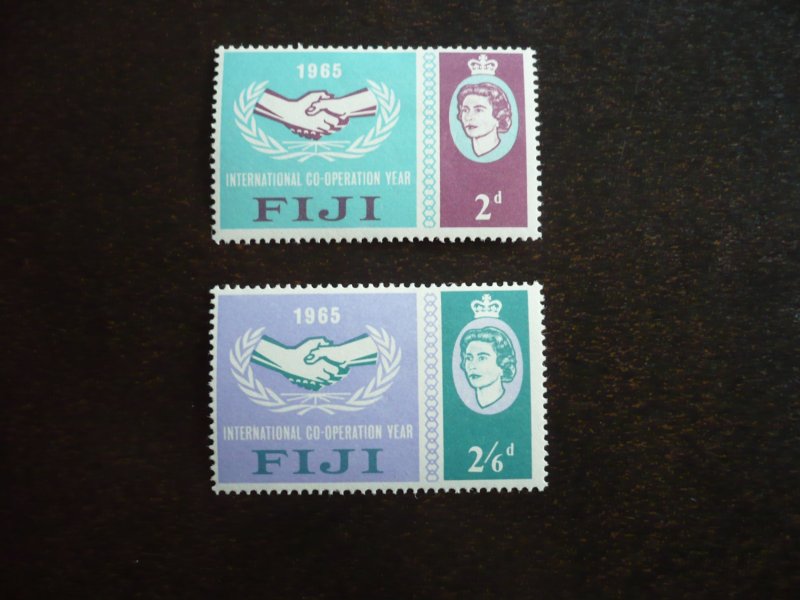 Stamps - Fiji - Scott# 213-214 - Mint Hinged Set of 2 Stamps